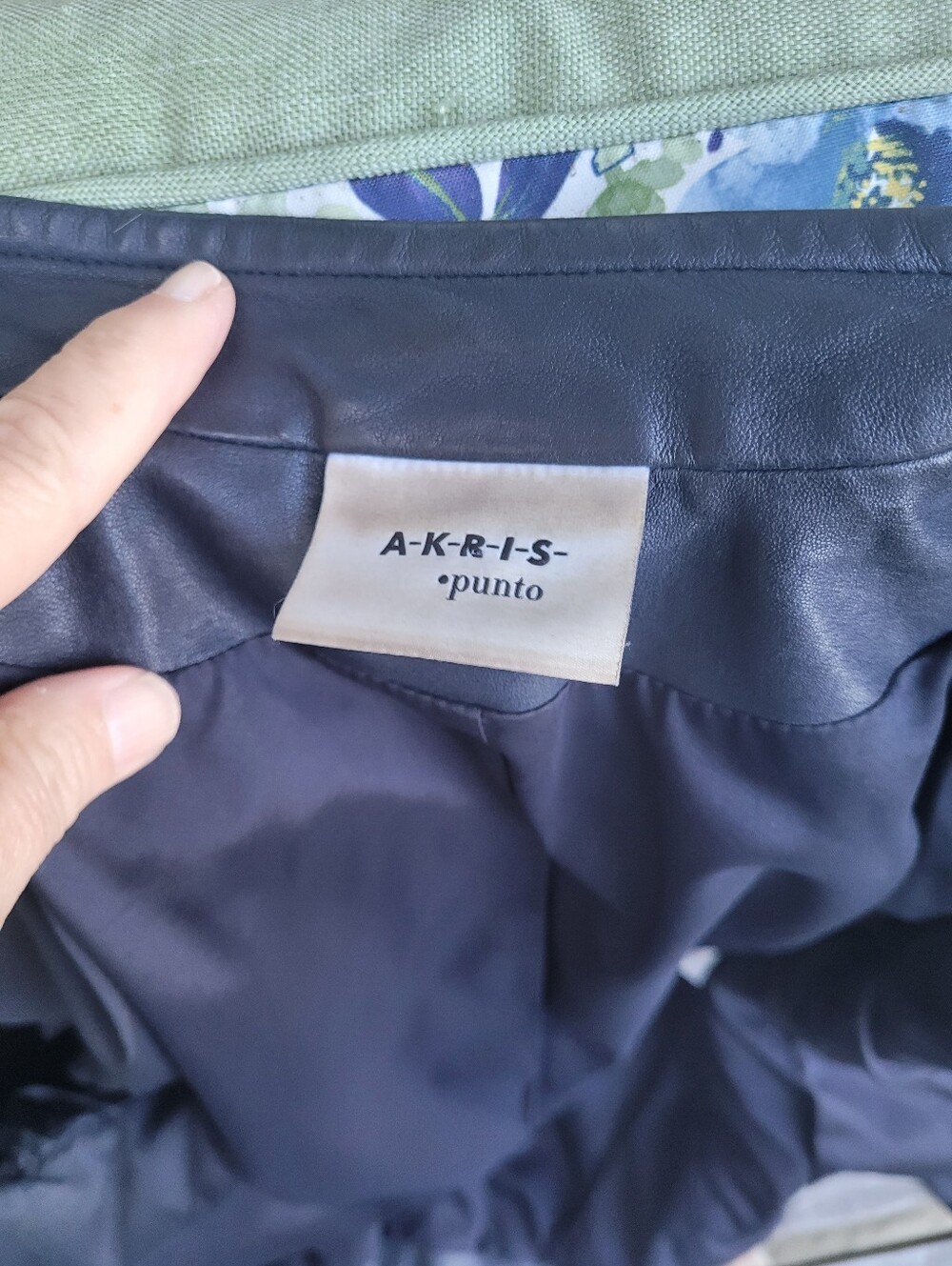 Akris Punto Moto Biker Jacket Lamb Nappa Leather - Picture 11 of 16